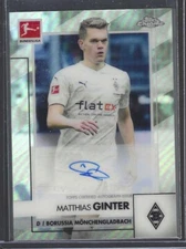 MATTHIAS GINTER 2020-21 TOPPS CHROME BUNDESLIGA SILVER REFRACTOR AUTO #BCA-MGI
