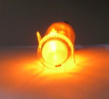 Solico 125V AC Panel Mount Amber Indicator Light with 5" Wires for 1/2" Hole