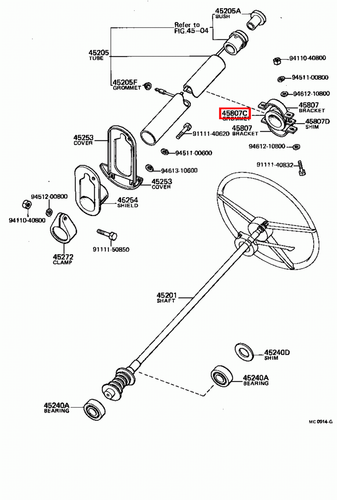 Genuine Toyota LandCruiser FJ45 FJ43 FJ42 FJ40 Steering Column Mounting Grommet - Picture 3 of 20