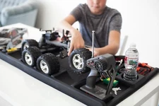 Gift Idea! Heavy Rubber Hobby R/C Car work area, bench mat, tools Tinkertop