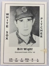 MLB 1979 Diamond Greats Baseball Card #143-Bill Wight, White Sox