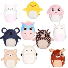 SQUISHBRUBIES Kuscheltiere Pl&uuml;schtiere 35 cm Einhorn Hase Hund Kinder Kissen