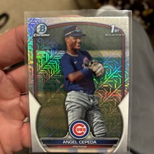 2023 Bowman Chrome ANGEL CEPEDA 1st Bowman Mojo Refractor #BCP-205 Cubs