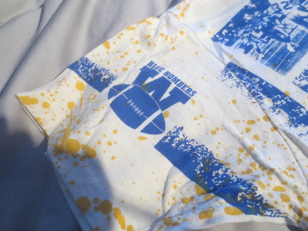 Rare Brand New Vintage 1990 CFL Winnipeg Blue Bomber Victory T 