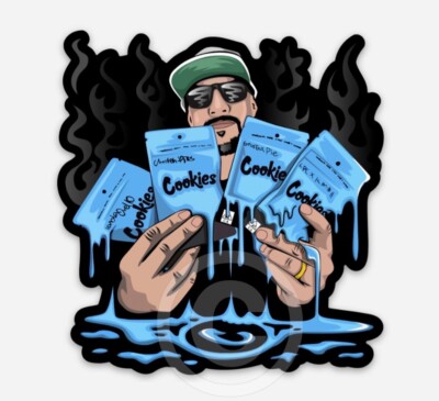 Cookies x Breal: STICKER + FRIDGE MAGNET (2 PACK), Cypress Hill Greenthumb Weed