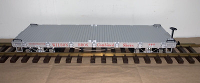LGB 4360 DG WILSON BROS. CIRCUS SILVER FLAT CAR 105, G SCALE, C7