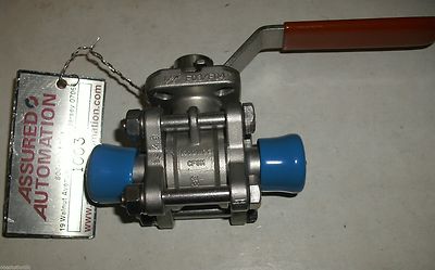 ASSURED AUTOMATION 1/2'' SANITARY STAINLESS 3-PIECE BALL VALVE TRI-CLAMP END