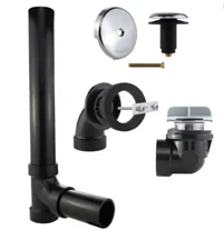 Rapid-Fit ABS Bath Waste Assembly Full Finish TS-12 Trim And Pipe Kit RF-0364-T