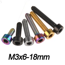 Titanium Hex Screw M3x6mm 8mm 10mm 12mm 15mm 18mm Ti Bolts Socket Heads 
