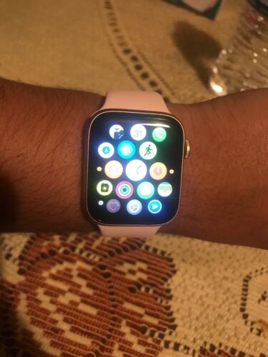Accor İyi duygu Domates  Apple Watch Series 4 44 mm Gold Aluminum Case with Pink Sand Sport Band  (GPS) - (MU6F2LL/A) for sale online | eBay