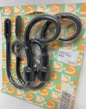 Embrasse reggi tende in metallo nero 12x9 cm cod. 0260 fai da te arredo