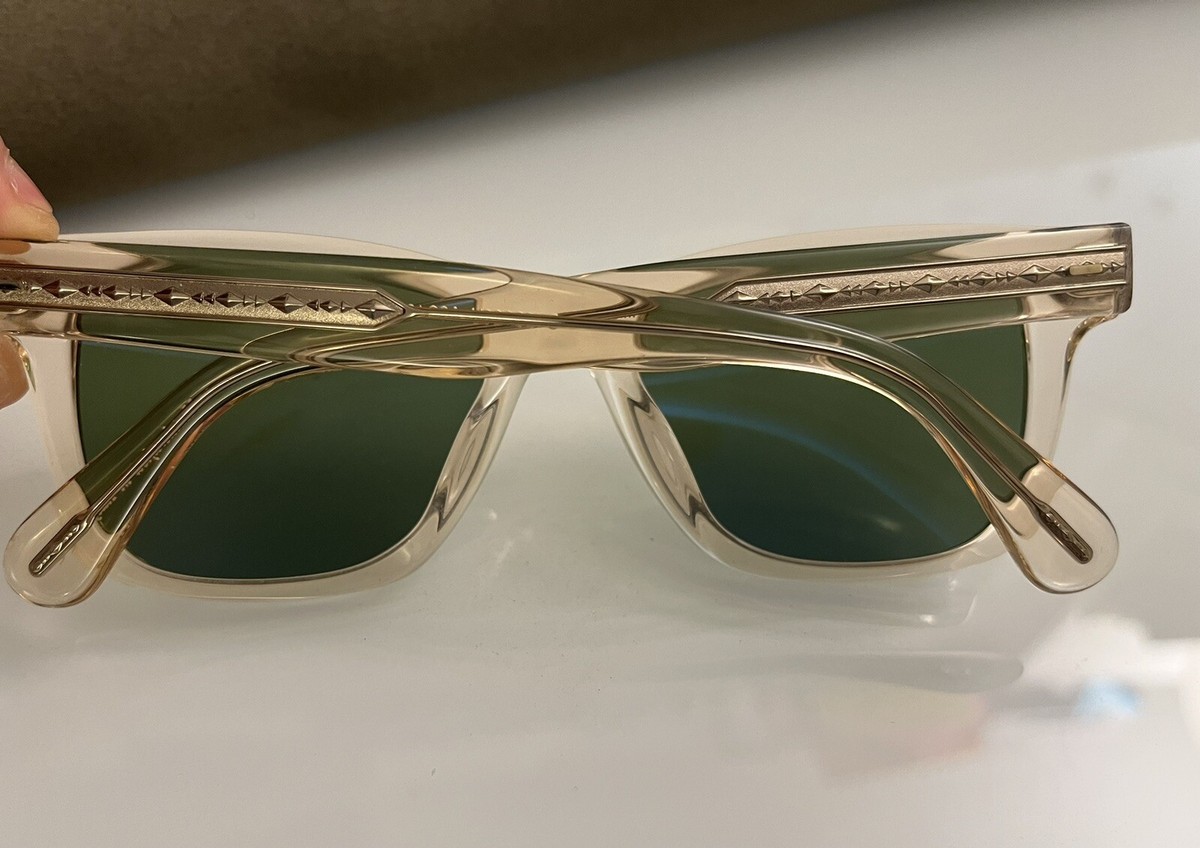 OLIVER PEOPLES OLIVER SUN 51 mm in Light Silk/ Green C MSRP $564