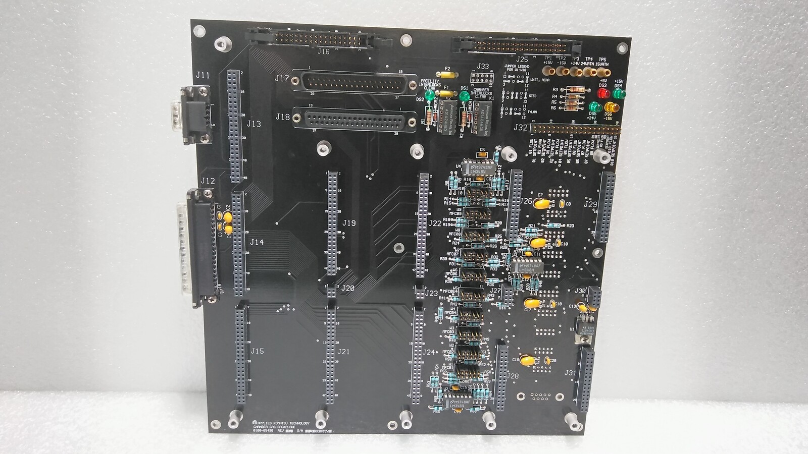 [Used] AMAT, APPLIED / 0100-65496 / CHAMBER GAS BACKPLANE, Rev C or E9
