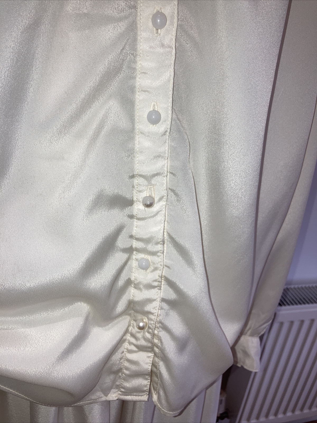 Annie Gough at Gemini Vintage 1970s Cream Blouse & Skirt Set 13