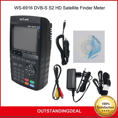 Original SATLINK WS-6916 DVB-S S2 HD Satellite Finder Meter with MPEG-2 MPEG-4