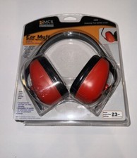 MCR Safety Ear Muff 23 dB Medium Protection Power Tools Airplane Red Lightweight