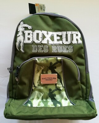 Zaino americano BOXEUR DES RUES The Fighter Brand verde Scuola