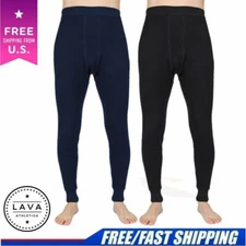 LAVA Men's Thermal Long Johns Underwear Trouser Warm High Quality Cotton Bottoms