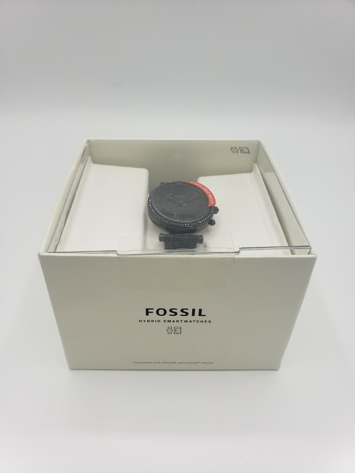 Hybrid Smartwatch Carlie Black Leather 