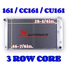 For 1987 1988 1989 1990 Chevy Caprice 3 Row All Aluminum Radiator 28X17 CU161