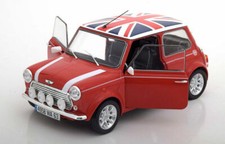 Mini Cooper 1.3I Sport Pack Roof Union Jack 1997 Solido S1800604 1/18 Metal