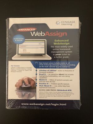 Enhanced WebAssign Printed Access Card for Calculus, Physics, Chemistry Universi