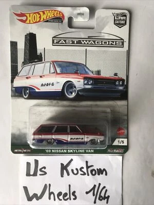 hot wheels 1/64 🇨🇵 2021 Fast Wagons 1969 Nissan Skyline Van #1/5 - Photo 1/4