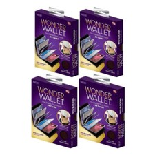 4 pk Wonder Wallet Amazing Slim RFID Wallets Seen on TV