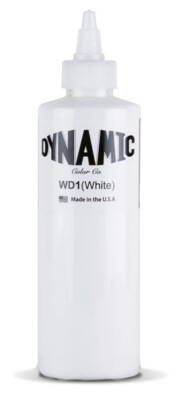 DYNAMIC WHITE 8-oz Tattoo Ink Brite Vibrant & Dark Color Supply 