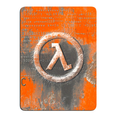 Half-Life Logo Glitzer Voll Magnetisch Rückseite Magnet - Klassisches Spiel Cover Art