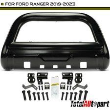 3.5 Black Carbon Steel Bull Bar Grille Guard Wskid Plate For Ford Ranger Front