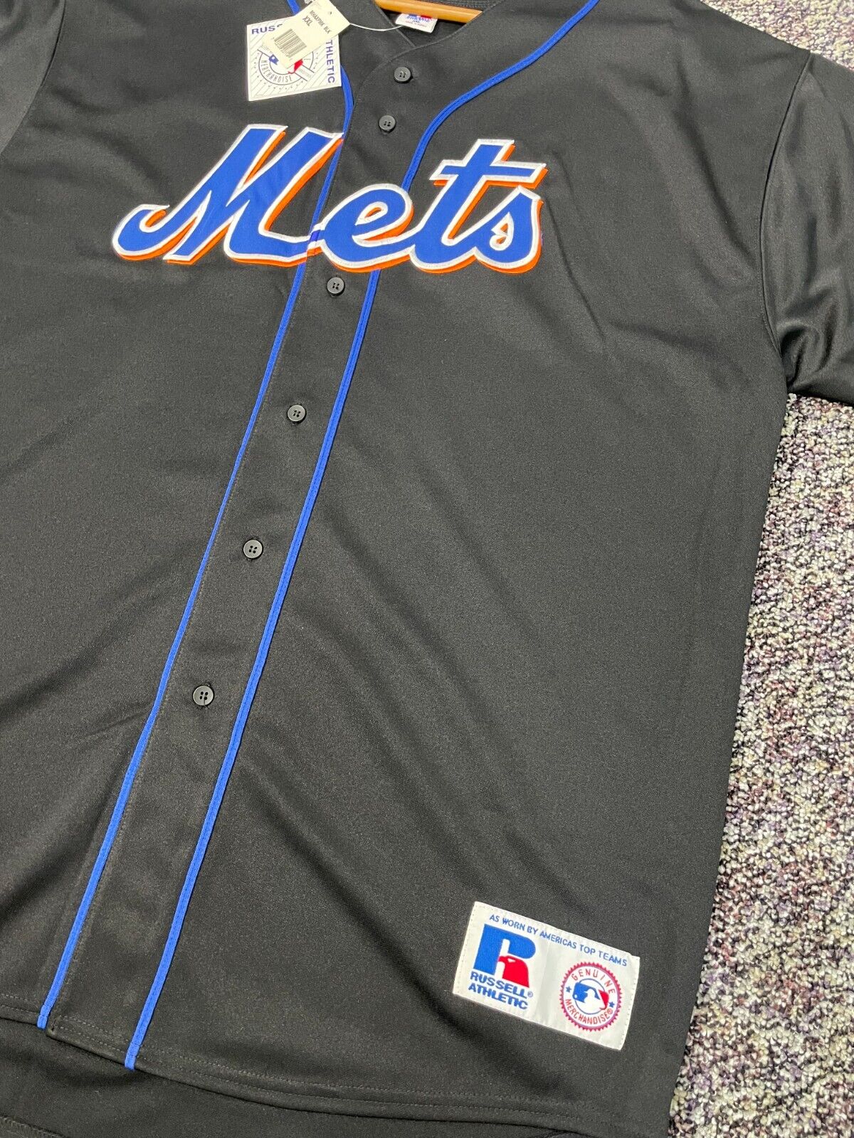 VINTAGE New York Mets Baseball Jersey Mens Medium Russell Athletic MLB  Pinstripe