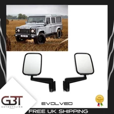DOOR WING MIRRORS WITH ARMS FITS LAND ROVER DEFENDER 90 110 130 (PAIR) - MTC5217