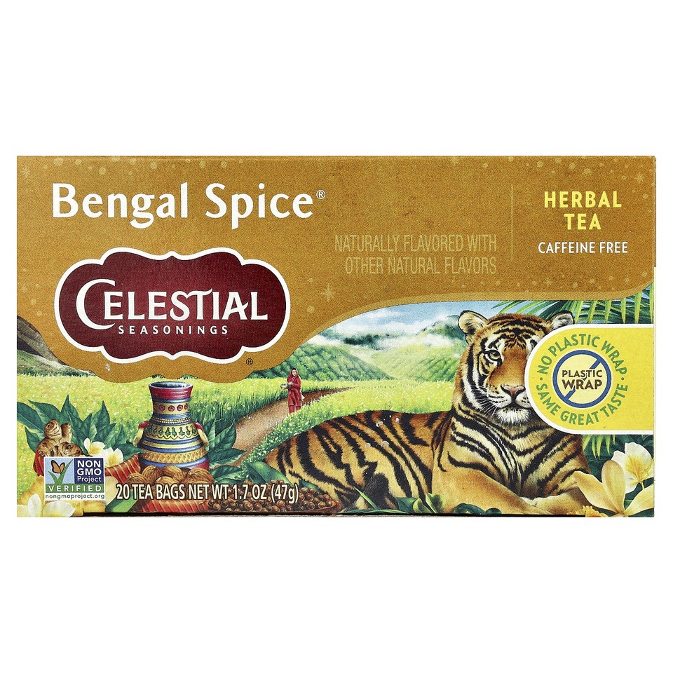 Herbal Tea, Bengal Spice®, Caffeine Free, 20 Tea Bags, 1.7 oz (47 g)