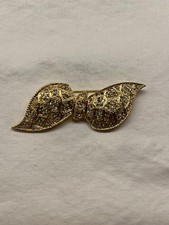 VINTAGE D'ORLAN BROOCH W PAVE CLEAR RHINESTONES OR CRYSTALS