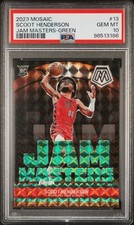 2023 Panini Mosaic Jam Masters Green #13 Scoot Henderson PSA 10 RC