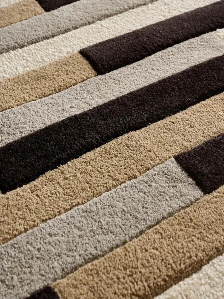 Шерстяной ковер ручной работы 9x12 футов - скандинавские узлы зеленый дизайн, небольшой ковер ручной работы 8x10 - Изображение 4 из 4