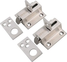 2 PCS Stainless Steel Security Automatic Gate Door Lock Spring Bolt Latch