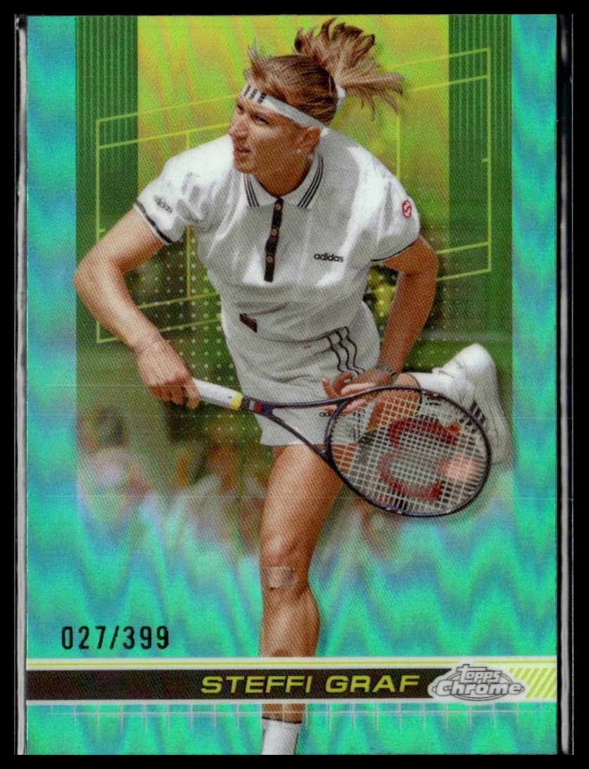 2024 Topps Chrome Tennis 171 Steffi Graf Aqua Refractor 027/150