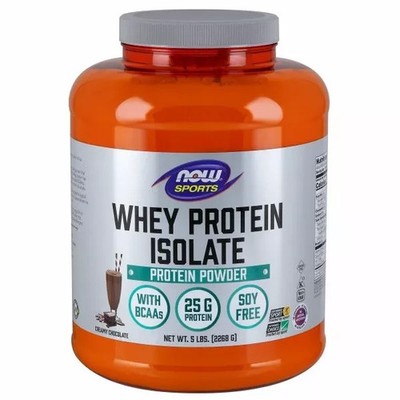 Now Sports  Whey Protein Isolate Powder 25G Protien Creamy Chocolate 5 lbs.