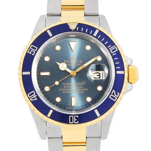 ROLEX SUBMARINER DATE 16803 BLUE TROPICAL ALL TRITIUM #97 869425