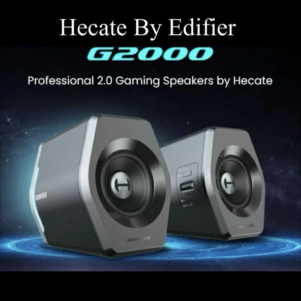 Hecate By Edifier G2000 32W PC Gaming Speakers Mac Desktop Bluetooth USB 3.5 RGB - Image 2 of 4