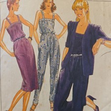 Style 3139 vintage used cut Sewing Pattern Size UK 10-12 Ladies jumpsuit sets