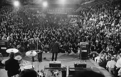 Old Large Photo The Beatles John Lennon Etc 1966 Tour Munich Concert 6