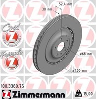 Zimmermann Bremsscheibe 100.3380.75 FüR Audi