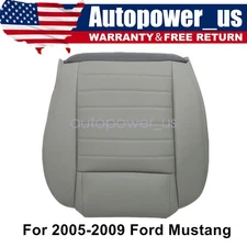 Driver Bottom Replacement Leather Seat Cover Gray For 2005-2009 Ford Mustang GT