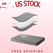 XXL Orthopedic Dog Bed for Jumbo Dogs - 47" x 29" Grey Crate Pad Washable 