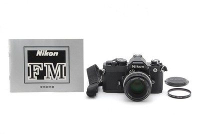 [NEAR MINT+] Nikon FM Black SLR 35mm Film Camera Ai 50mm F1.8 Lens From JAPAN