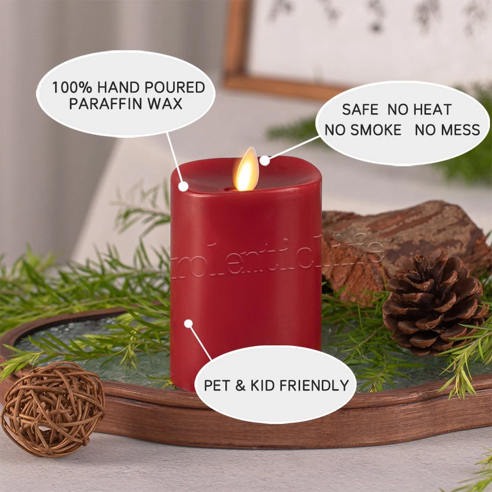 Luminara Flameless LED Unsceted Wax Battery Candles Remote Moving Wick 3x5.5" - Image 4 of 4