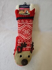Cuddl Duds Reindeer Soft Cozy Plushfill Gripper Slipper Socks Clouds One Size